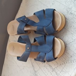 UGG Blue Suede Sandal Clog Size o